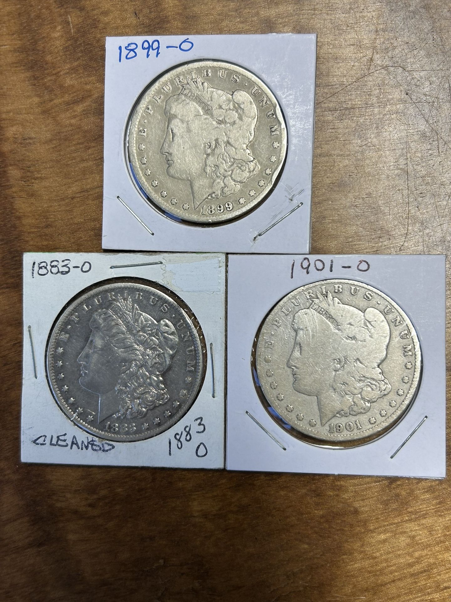3 90% Silver Morgan Dollars. Group 3