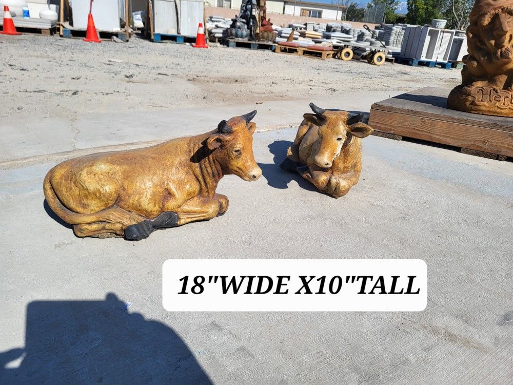 CONCRETE CEMENT BULL/COW STATUE $60 EACH