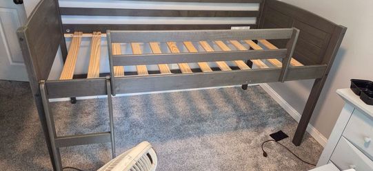 Full sized Gray loft bed