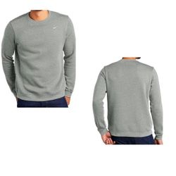 Nike Grey Solo Swoosh Fleece Crew Sweatshirt (611467-063) Men’s Size 2XL NWT