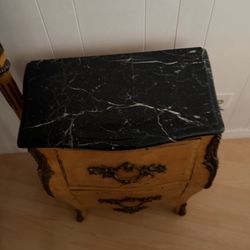 Marble Top Wooden End Tables