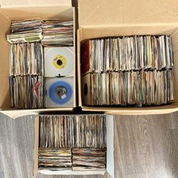 Huge Lot Of 1,100+ 7” 45rpm Records