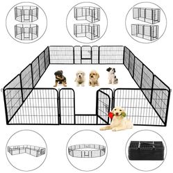 Dog Playpen 16 Panels 24 Inch