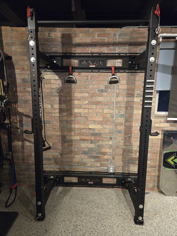 Rogue RML-3W fold Back Wall Mount And Safety Squat Bar