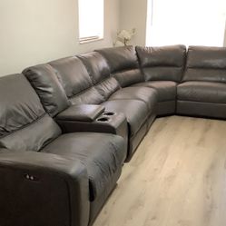 Dark Grey Recliner Sofa 