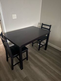 Table two chairs