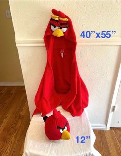 Angry Bird Hooded Blanket and 12” Plush