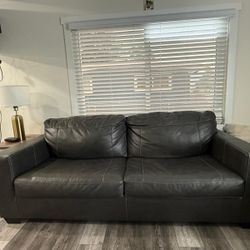 Leather Queen Sleeper Sofa 