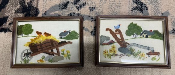 2 Small farm prints.