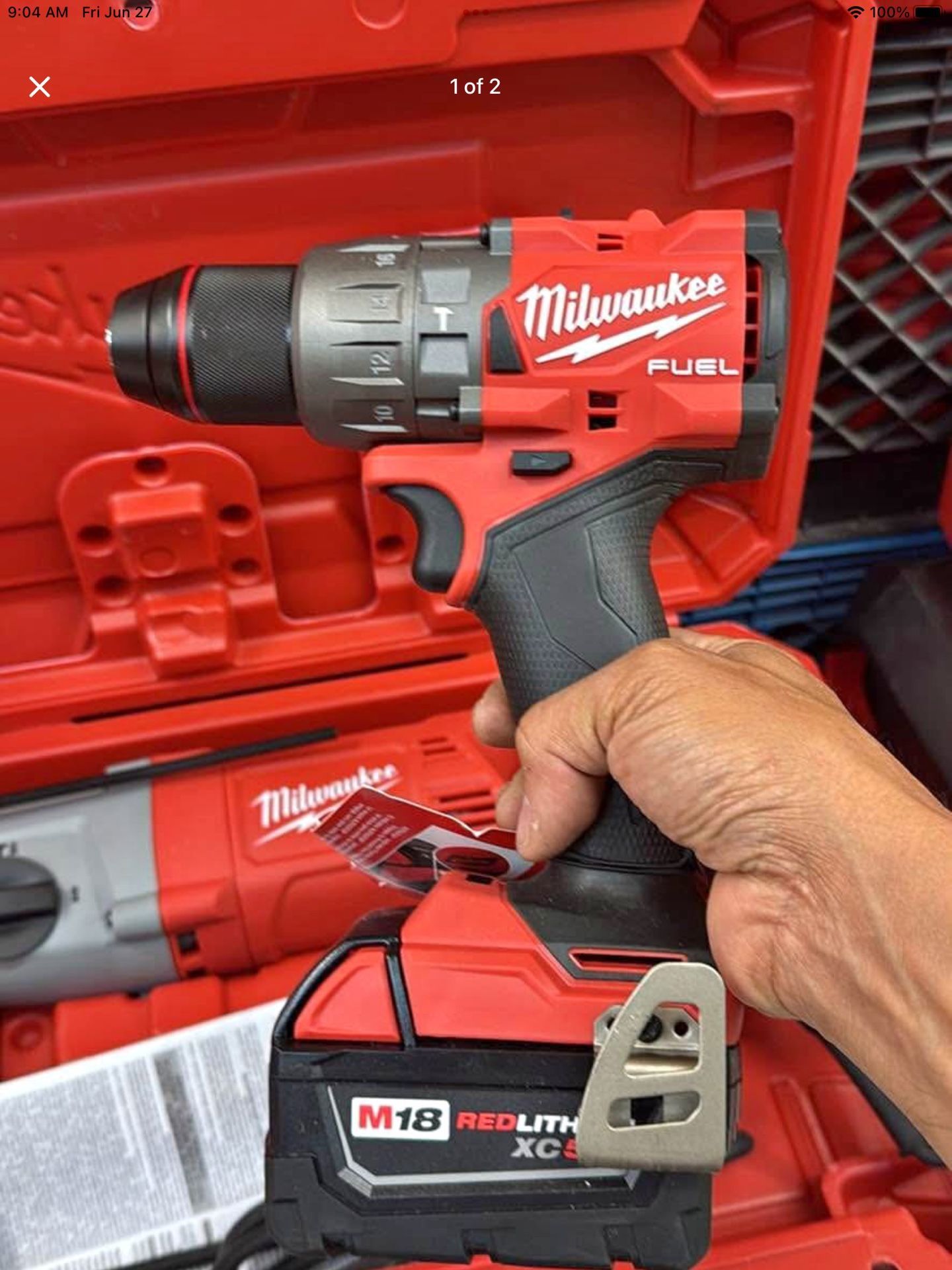 Milwaukee M18 Fuel Gen 4 Hammer Drill With Battery