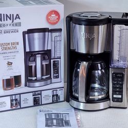 Ninja CE251 12-Cup Programmable Brewer Coffee Maker, Preowned Black/Silver