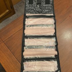 Roll Up Travel Bag/cosmetics/skincare Holder For Storage In bathroom Or Anywhere! Holds Lots Of Product And has hook to hang. Limited edition Print