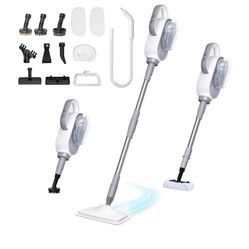 Steam Mop, 13-in-1 Powerful Handheld Steam Cleaner with 13 Accessories, 500ML Removable Tank, 23FT Power Cable, Detachable Steam Mops for Floor Cleani