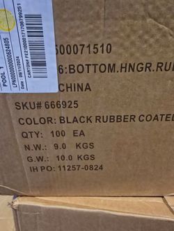 Black Rubber Coated Hangers – Box of 100