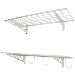 Saferack Wall Shelves White 18x48 2 Pack 