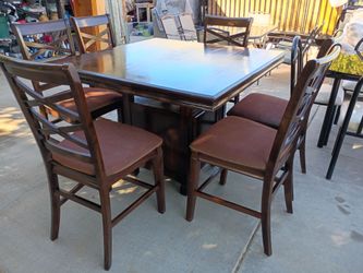Counter Height Dining Table with 6 Chairs