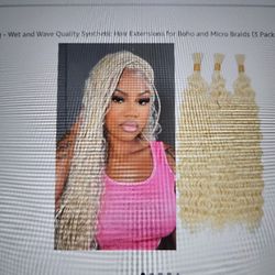 (NIB) 2 Packs Wet & Wave Hair Extensions 4 Braids