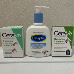 Cethaphil Cleanser And Cerave Facial Bar (everything $17)