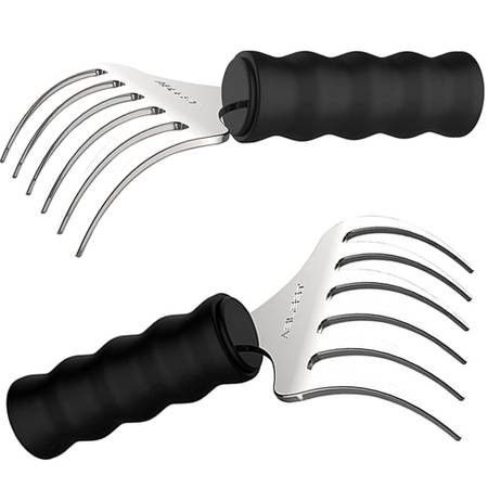Ablest 2 Pieces BBQ Pulled Pork Meat Shredder Bear Claws Stainless Steel Meat Handler Carving Forks
