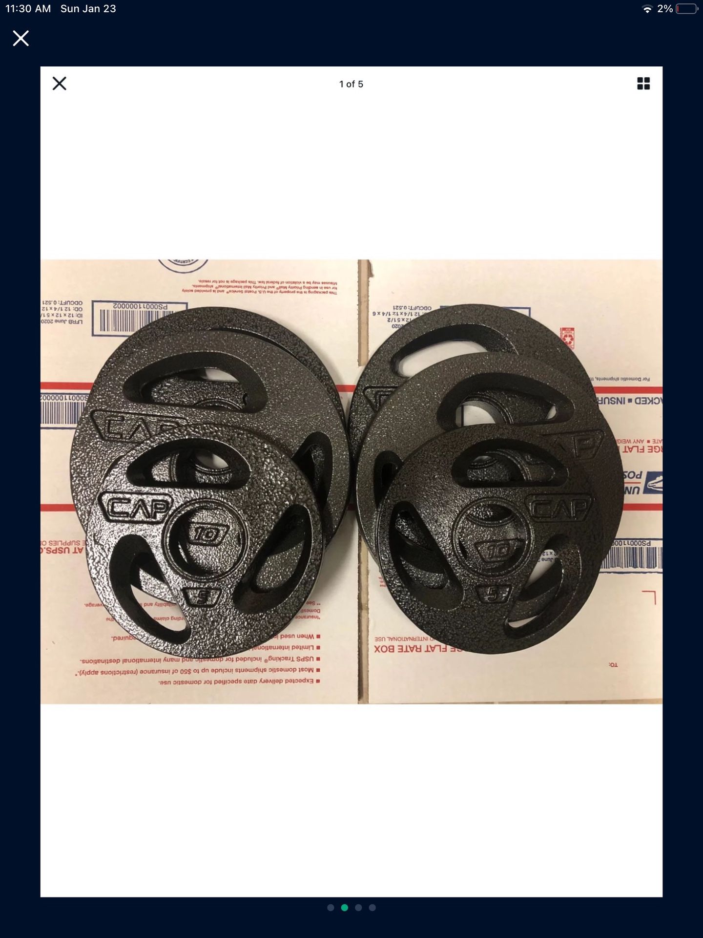 Olympic 2 Inch 10.lbs X 4 5.lbs X 2 (50.lbs )Total Weight