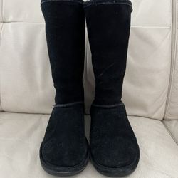Bearpaw Boots Womens 7 Emma Knee High Pull On Winter Snow Boot Black