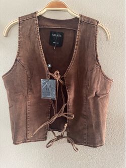 Chaleco color cafe size large