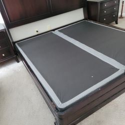 Bed Set King Authentic Wood
