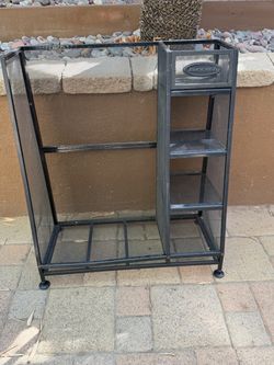 Suncast Black Metal Mesh Outdoor Storage Rack