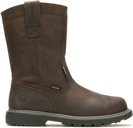 NEW SZ 7 Work Boots Waterproof Wolverine Men Floorhand Met Guard Wellington Steel Toe Boot Construction