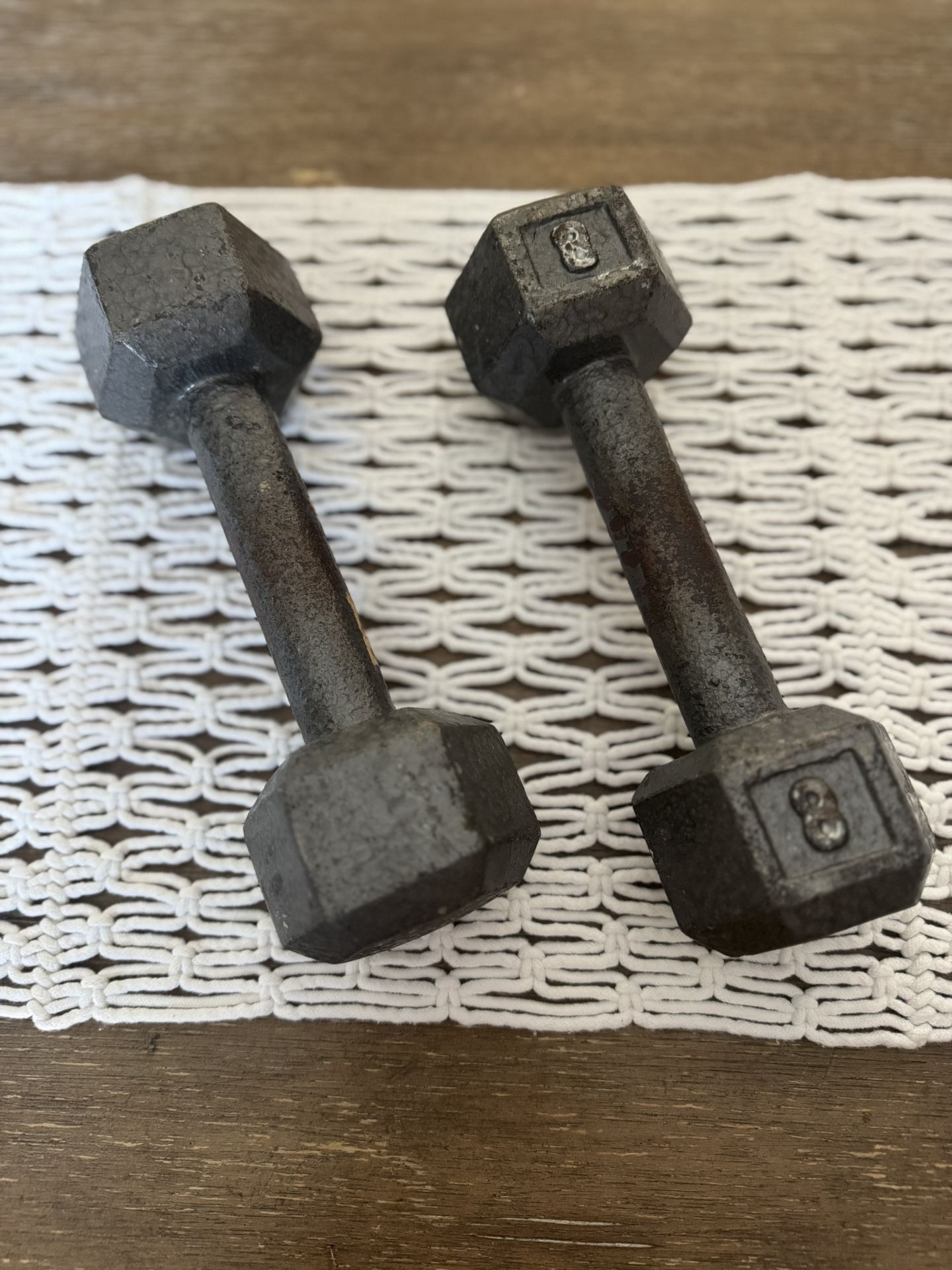 Pair of 8 Lb dumbbells