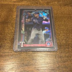 Texas Rangers Evan Carter Black Rainbow Foil /10 2025 Topps Future Stars