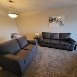 Gray Sofa With Loce Seat -like New