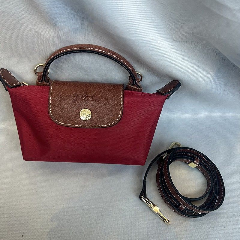 Longchamp Le Pliage Red Mini Handbag With Strap