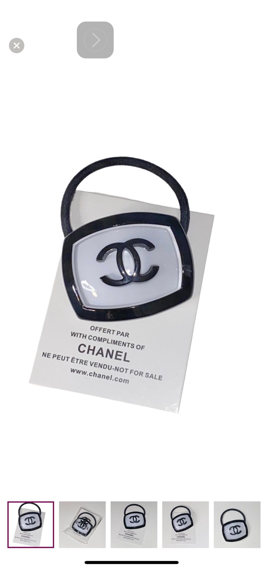 Chanel Acrylic Logo Hair Tie Hair Accessories New