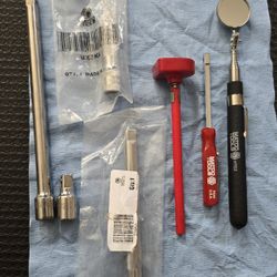 Matco 3/8 socket extensions, Telescoping Inspection Mirror, and Mac thermometer - Read description
