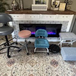 Rolling stools, Stationary Stool and footstool