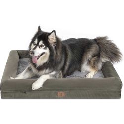  XL Dog Bed, Orthopedic Gel Memory Foam Dog Bed, Washable Dog Bed with Removable Cover, Removable Waterproof Non-Slip Bottom Big Dog Couch Bed  