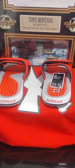 Jordans Hydro IV  Black and Red size 11.0 us slides