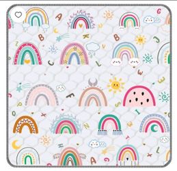 FUGWU Baby Play Mat for Floor, Fits 50x50 Playpen, Non-Slip & Soft Crawling Mat for Infants