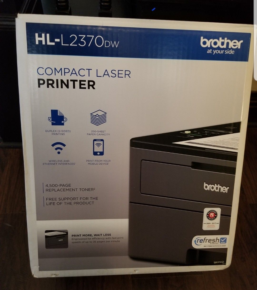New Brother HL-L2370 wifi b&w laser printer