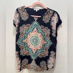 Dr 2 Short Sleeve T Tee Shirt Top Short Sleeve Blouse Women's SIze  L Large 