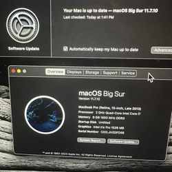 Macbook Pro 15 Inch Big Sur Late 2013