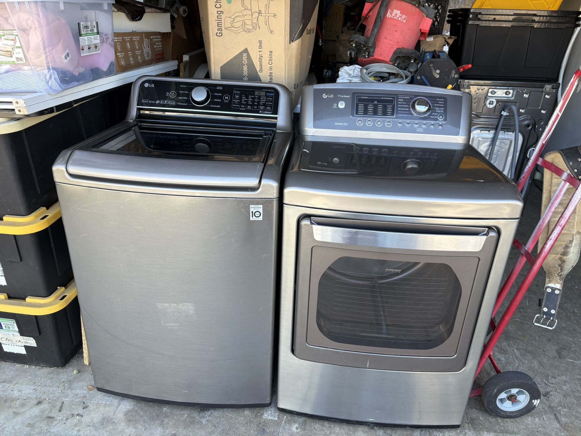 Lg Top Load XL Capacity Washer And Gas Dryer 