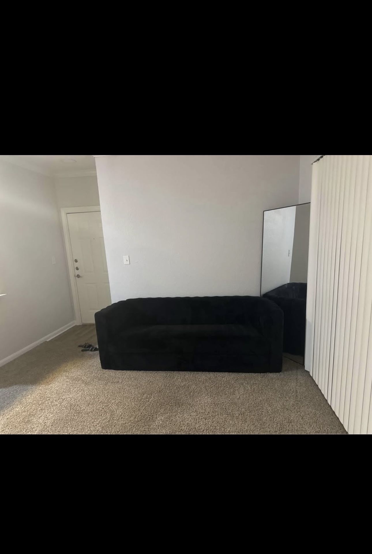 BLACK VELVET COUCH / SOFA