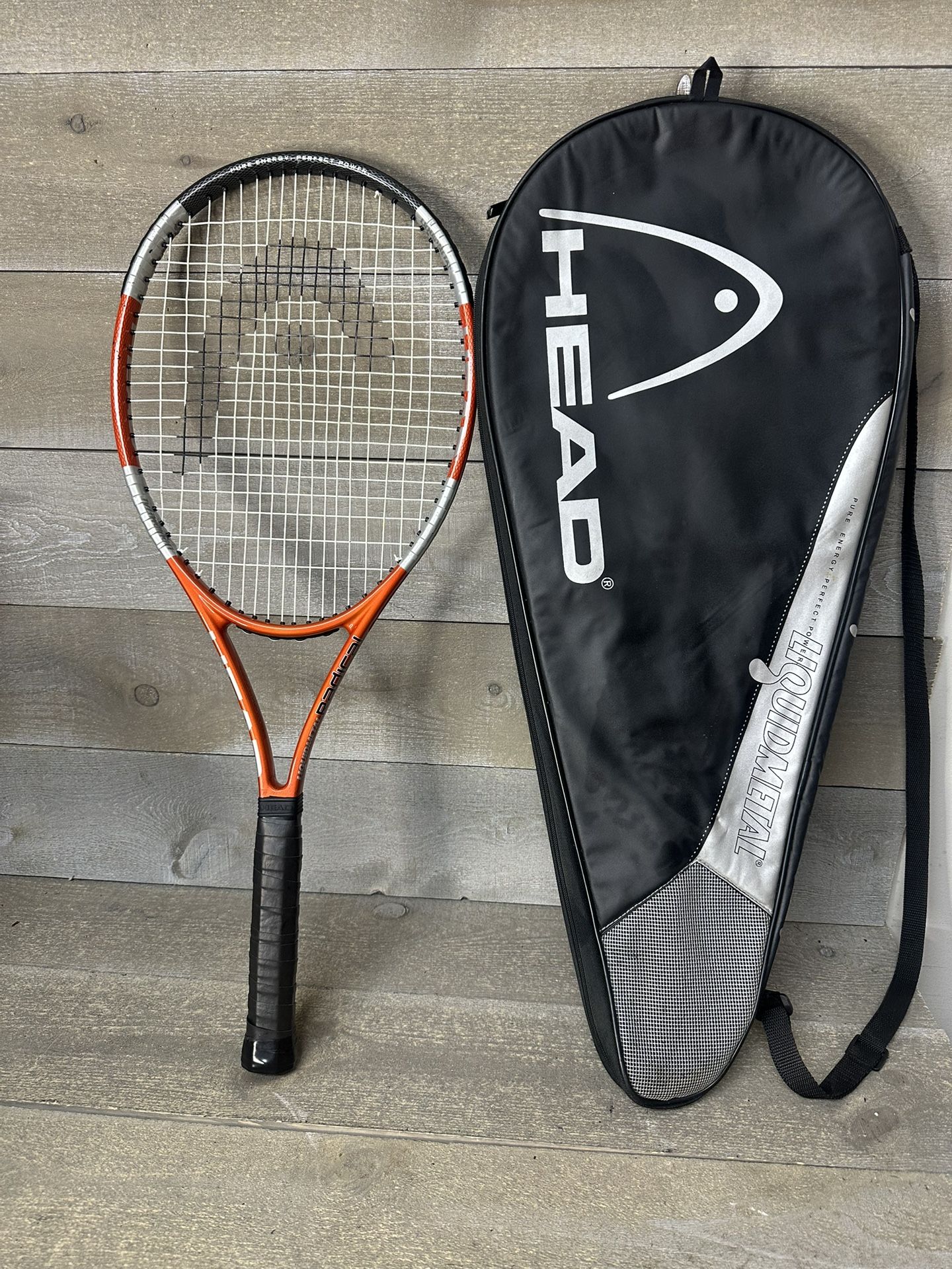 Head Liquidmetal Radical Tennis Racket 4 1/4 Grip 107 Sq In OS Plus Racket Bag