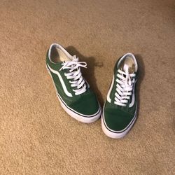 Green Vans size 10