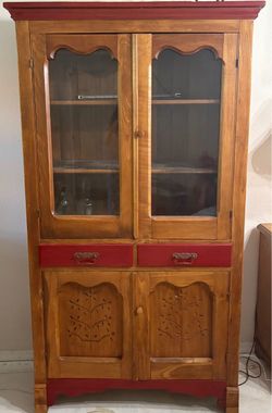 Antique Rustic Pie Hutch