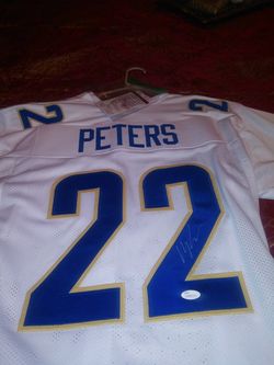 Beautiful new " Marcus Peters " autographed jersey with Certificate of authenticity!!!