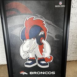 Broncos Rush Zone Framed Canvas Poster