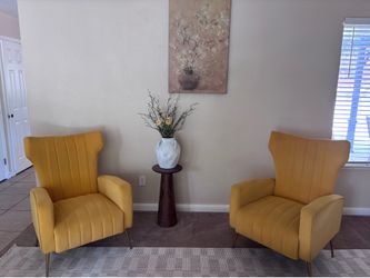 Upholstered Accent Chair With Pillow For Living Room(set of 2) (Set of 2)
